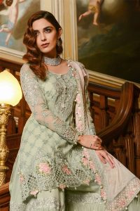 Maria B. chiffon collection is embellished with beautiful embroidery and perfect details