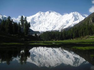 Reflection lake which reflects enormous Nanga Parbat Mountain is one of the most beautiful places in Pakistan