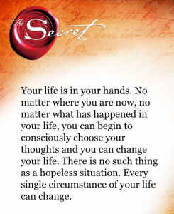 Your life is in your hands you can control things happening in your life by using the by using the Law of Attraction