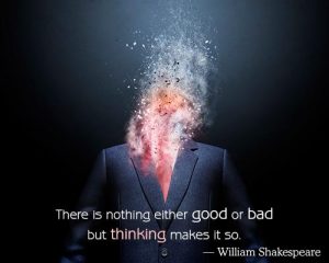 Whatever you think, you see. Overthinking will make life difficult for you.